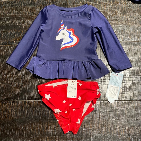 Cat & Jack Swim Nwt Cat Jack Baby Girl Bathing Suit Swimsuit Poshmark